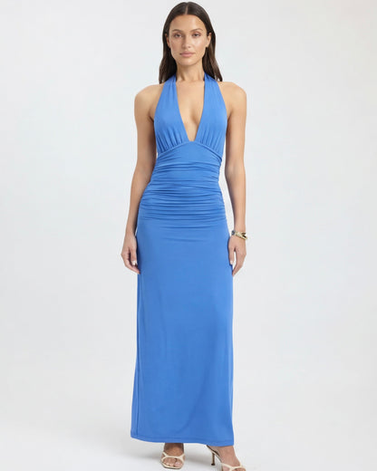 Macarena | Vestido Largo Halter con Espalda Abierta