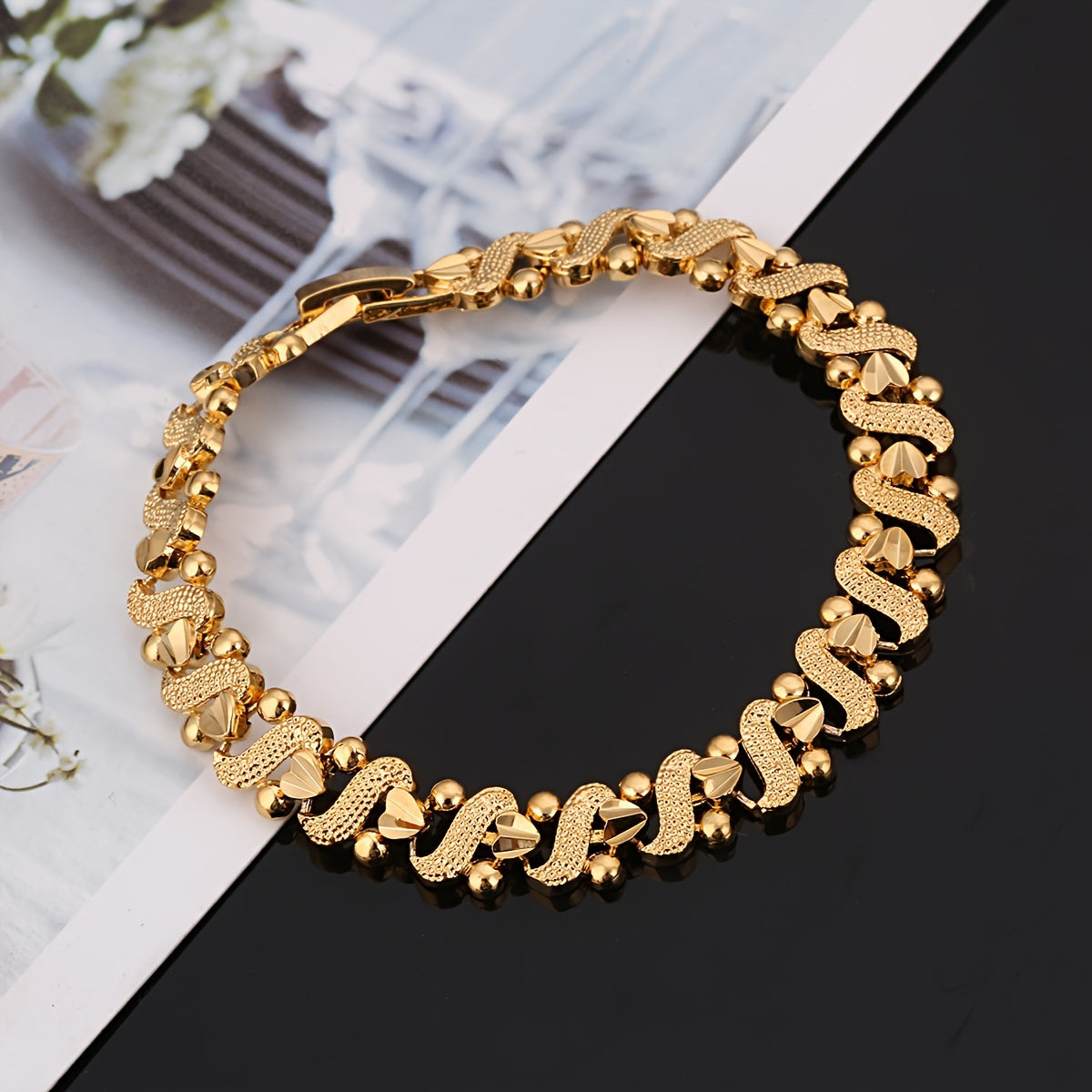 Pulsera | Ondulada Ornamentada Lily