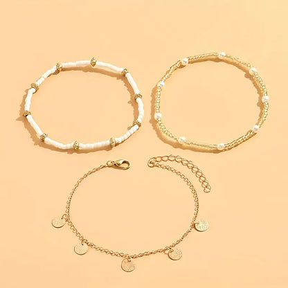 Set de 3 Tobilleras | Coastal Charm en Capas