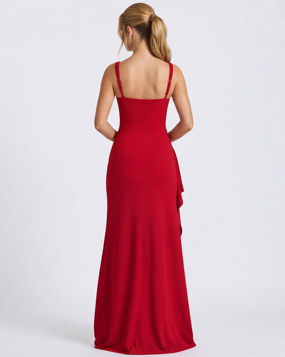 Carlota | Vestido Largo de Escote Cuadrado con Abertura