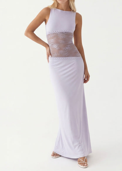 Jimena | Vestido Largo de Cuello Alto con Espalda Abierta