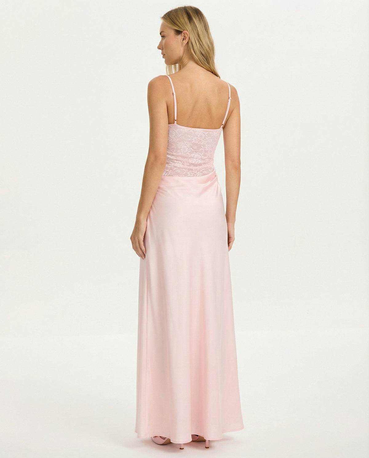 Celeste | Vestido Largo con Corsé de Encaje