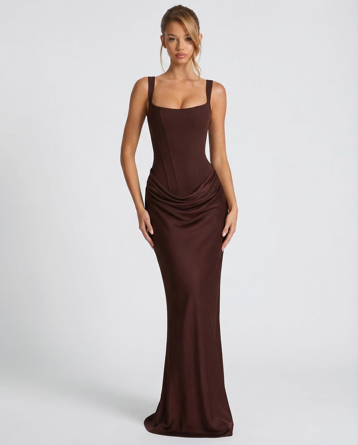 Gema | Vestido Largo Reloj de Arena con Corsé