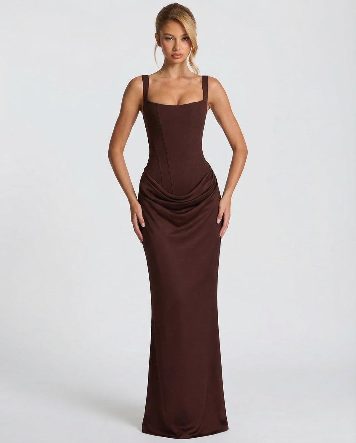 Gema | Vestido Largo Reloj de Arena con Corsé