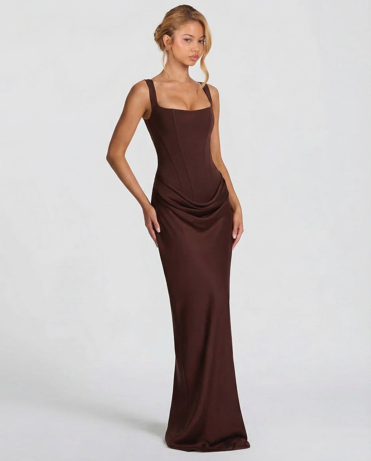 Gema | Vestido Largo Reloj de Arena con Corsé