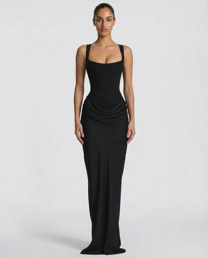 Gema | Vestido Largo Reloj de Arena con Corsé