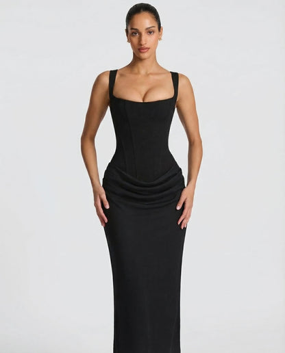 Gema | Vestido Largo Reloj de Arena con Corsé