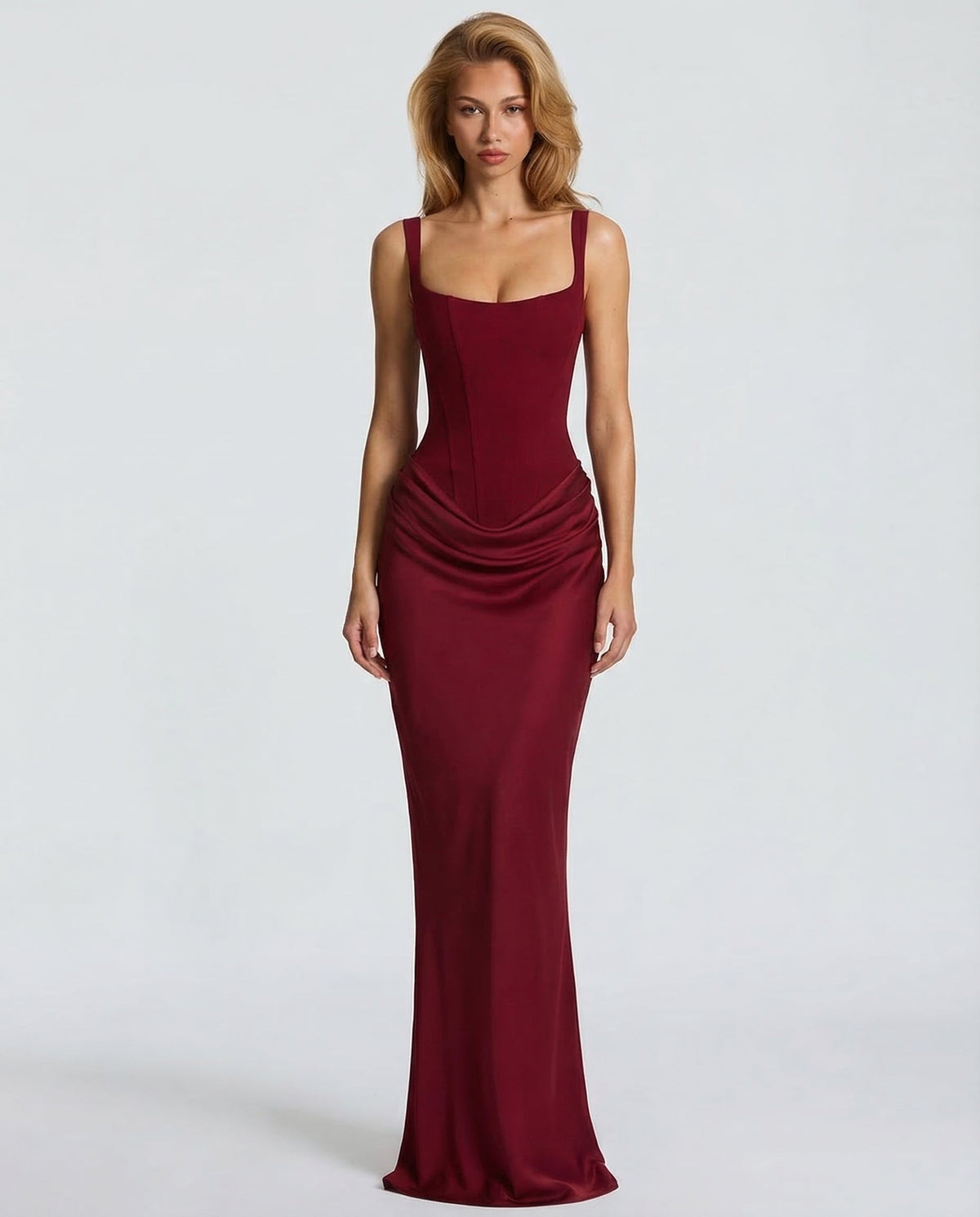 Gema | Vestido Largo Reloj de Arena con Corsé