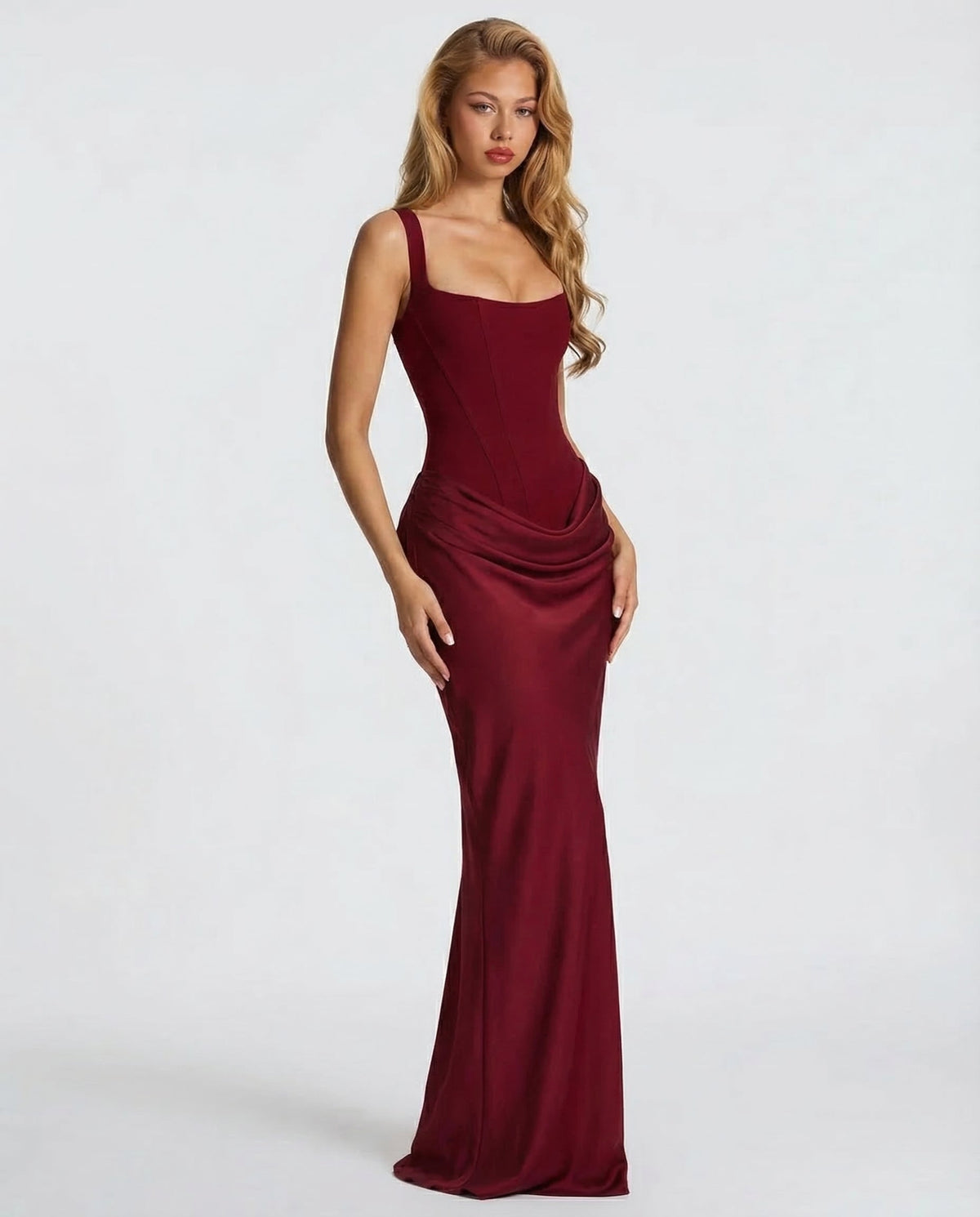Gema | Vestido Largo Reloj de Arena con Corsé