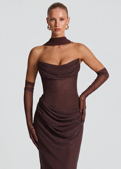 Natalia | Vestido Largo Drapeado