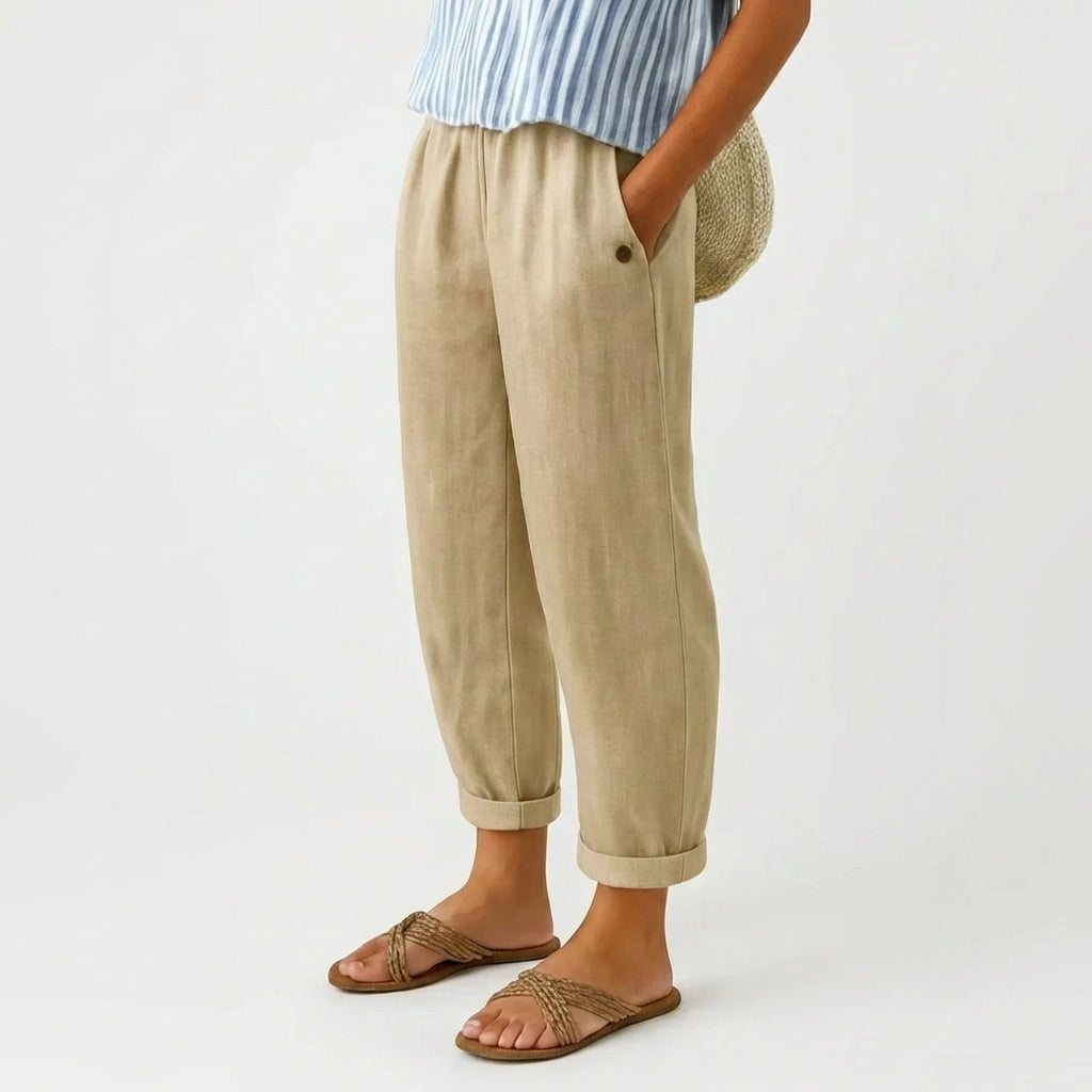 Stella | Pantalón Efecto Lino Atemporal