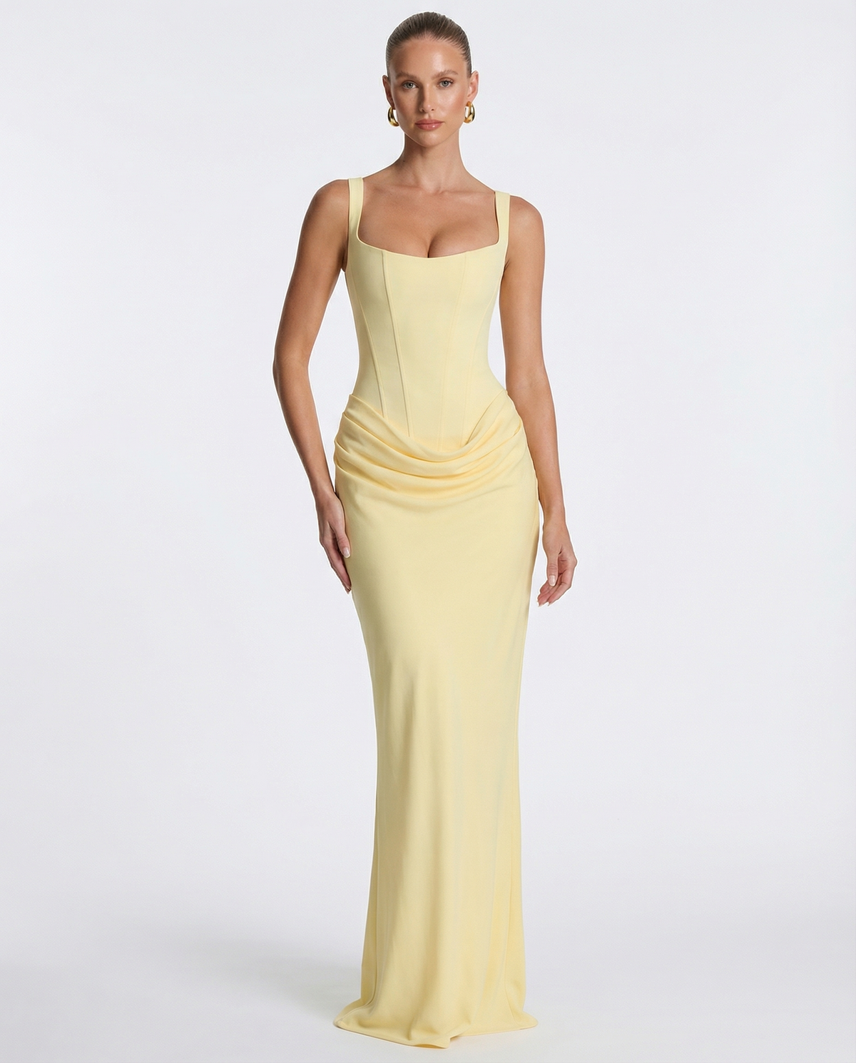 Gema | Vestido Largo Reloj de Arena con Corsé
