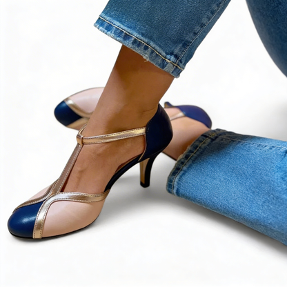 Zapato de Tacón Ortopédico con Tira Lateral