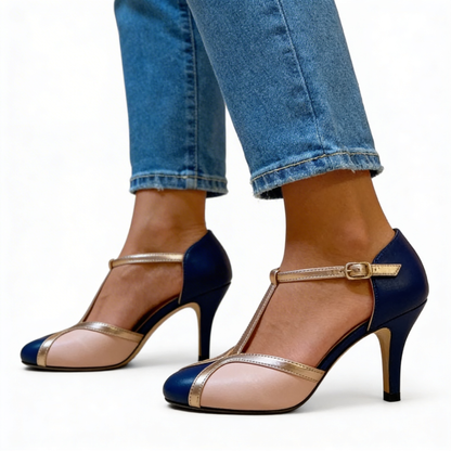 Zapato de Tacón Ortopédico con Tira Lateral