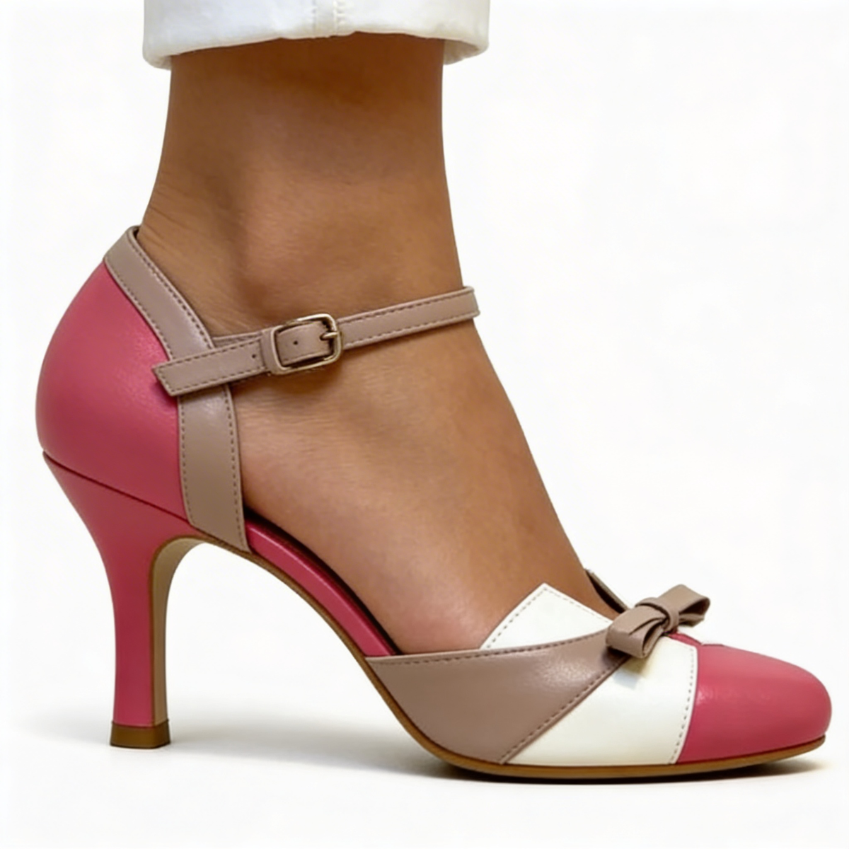 Zapato de Tacón Elegante Rosa Palo
