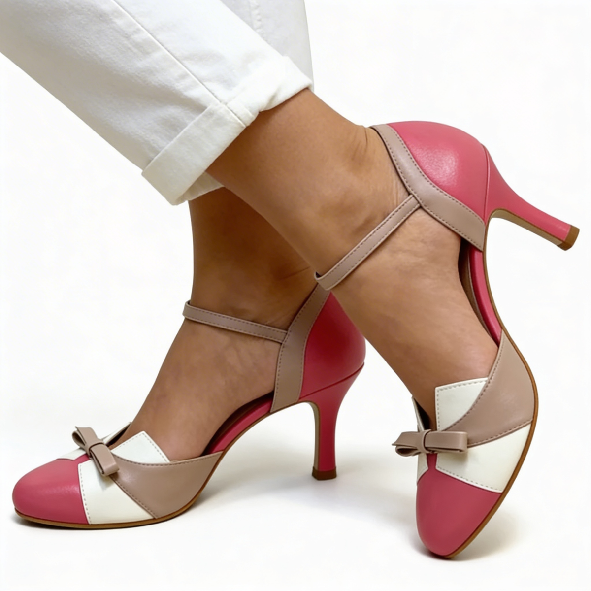 Zapato de Tacón Elegante Rosa Palo