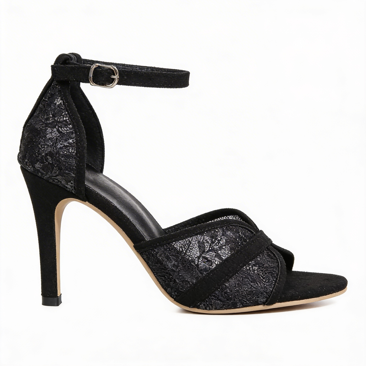 Zapato de Tacón Ortopédico Negro