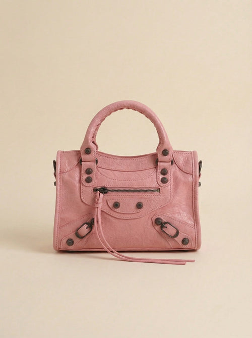 Bolso de Piel con Cremallera - Pequeño
