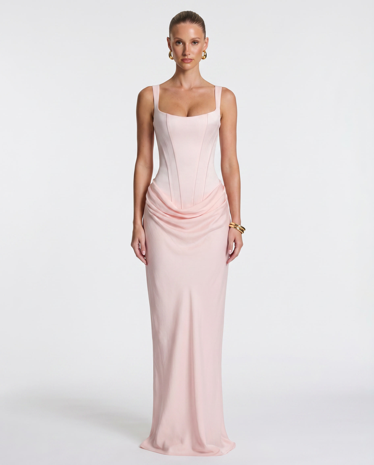 Gema | Vestido Largo Reloj de Arena con Corsé