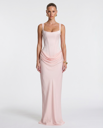 Gema | Vestido Largo Reloj de Arena con Corsé