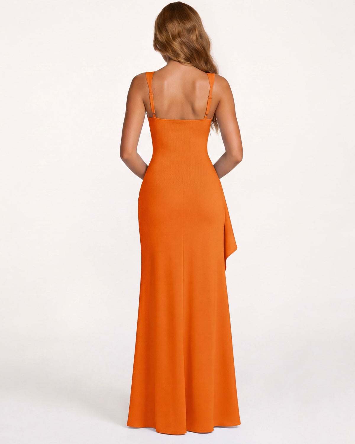 Carlota | Vestido Largo de Escote Cuadrado con Abertura