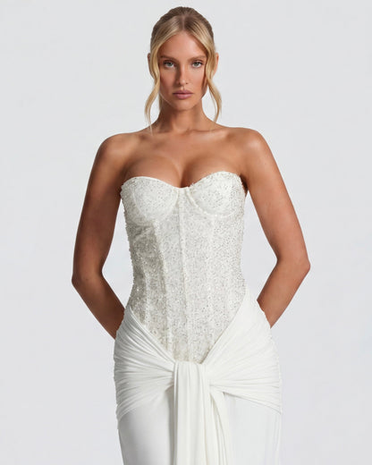 Estrella | Vestido Largo con Corsé Brillante