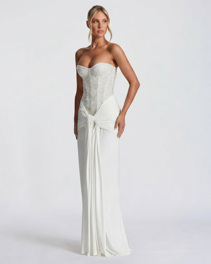 Estrella | Vestido Largo con Corsé Brillante