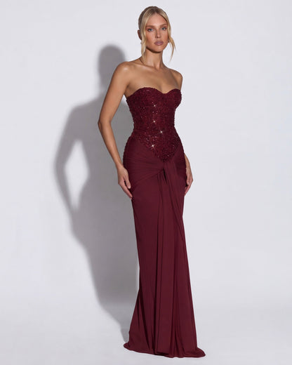 Estrella | Vestido Largo con Corsé Brillante