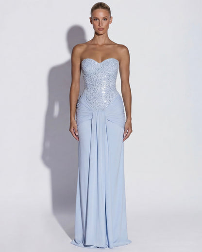 Estrella | Vestido Largo con Corsé Brillante