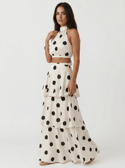 Alina | Vestido de lunares y falda larga