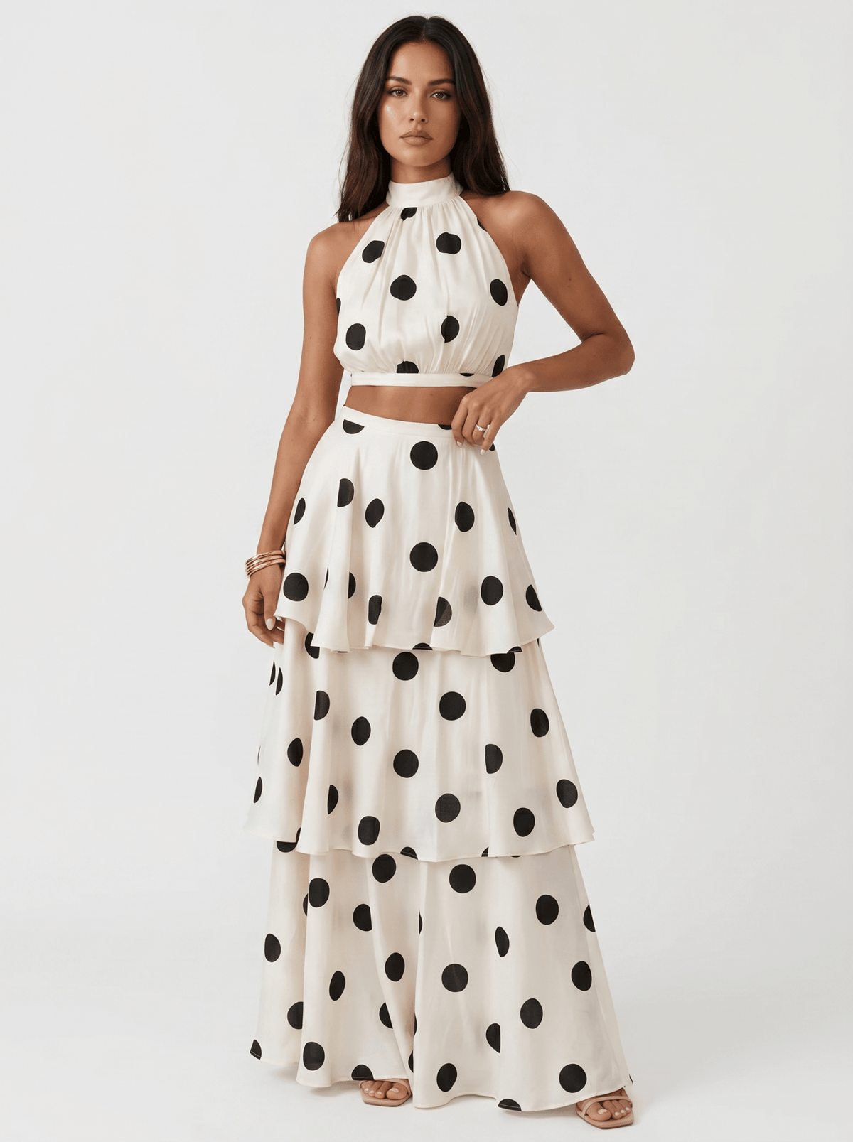 Alina | Vestido de lunares y falda larga
