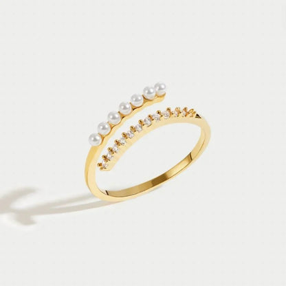 Anillo | Abierto de Perla y Cristal Virelle